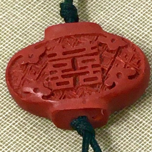 Mini Chinese Knot Red Cinnabar Bead Black Tassel Hanging Pendant Charm - Picture 14 of 16
